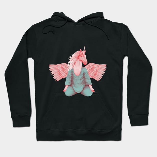 meditating pegasus 1 Hoodie by KindSpirits